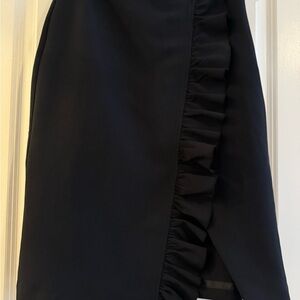 Worthington Black Pencil Skirt with Ruffle Detail